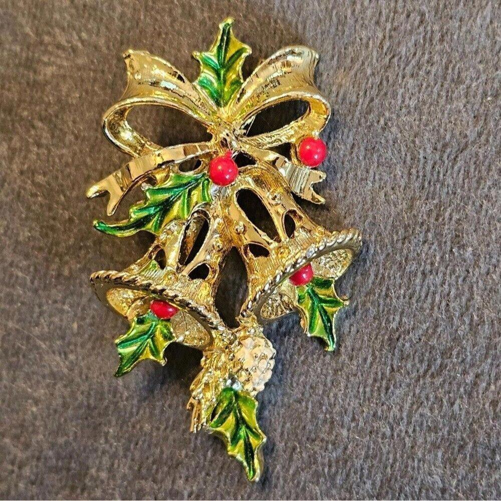 Vintage Gerry's Christmas Bell Brooch
